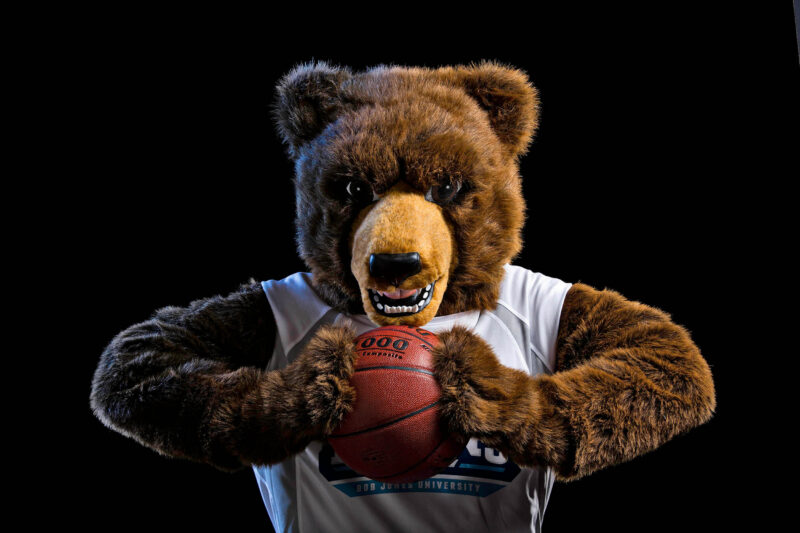 Bob Jones University - Brody holding a basketball, 2012