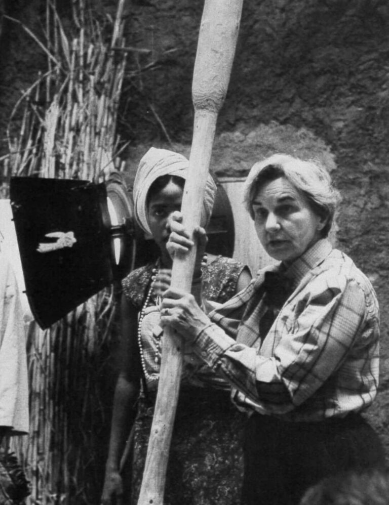 Katherine Stenholm on a film set